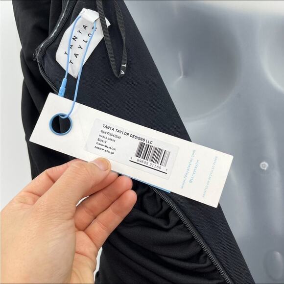 TANYA TAYLOR Marla Ruched Maxi Fit and Flare Dress Off Shoulder Long Sleeve NEW - Picture 15 of 16